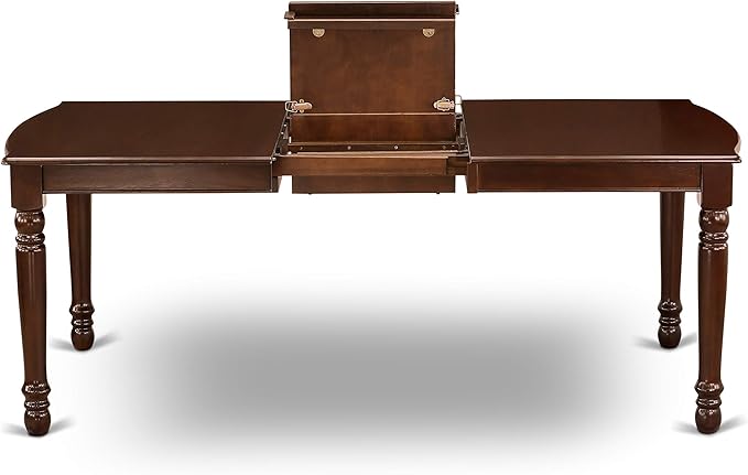 East West Furniture DONO5-MAH-W 5 Piece Dining Table Set - Image 6