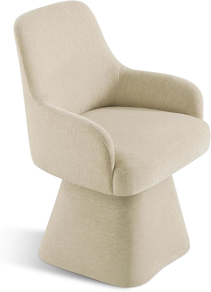Swivel Dining Chair Set of 1, Mid Century Modern Chair Fabric Upholstered - Image 9