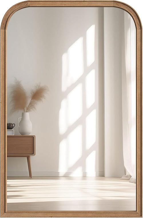 24"x36" Solid Wood Bathroom Mirror Tempered Glass by Acovy