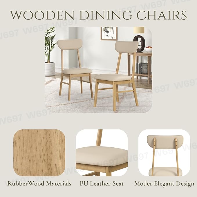Ball & Cast 6-Piece Dining Table Set, and 4 Upholstered Chairs & 1 Bench - Image 4