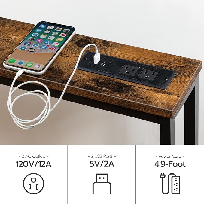 HOOBRO 39.4" Skinny Console Table - Image 4
