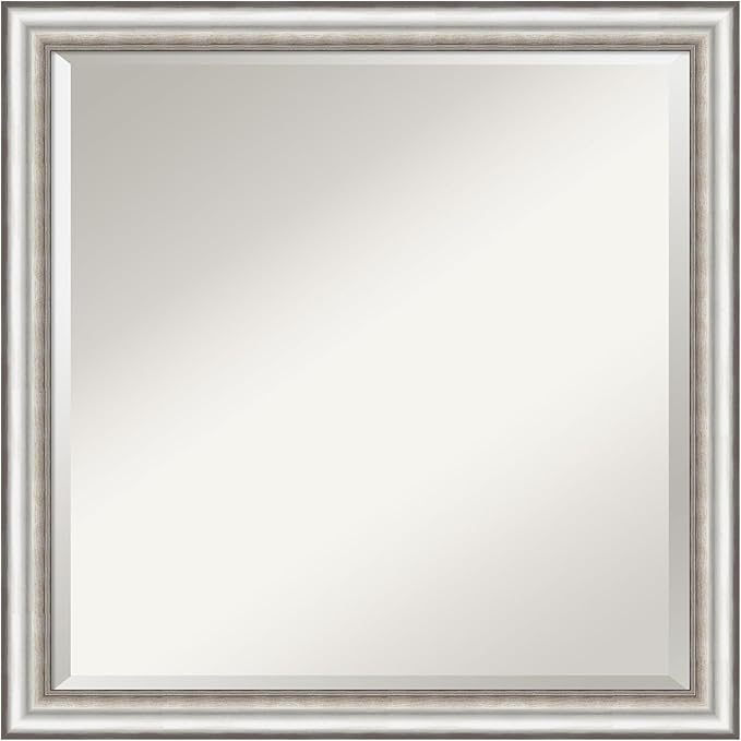 Amanti Art Silver Bathroom Mirror by AmantiArt
