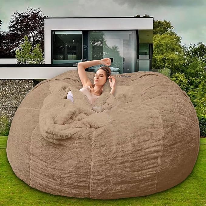 Bean Bag Chair for Adults Kids Without Filler Comfy Giant Round Lazy Sofa Chair - Image 8