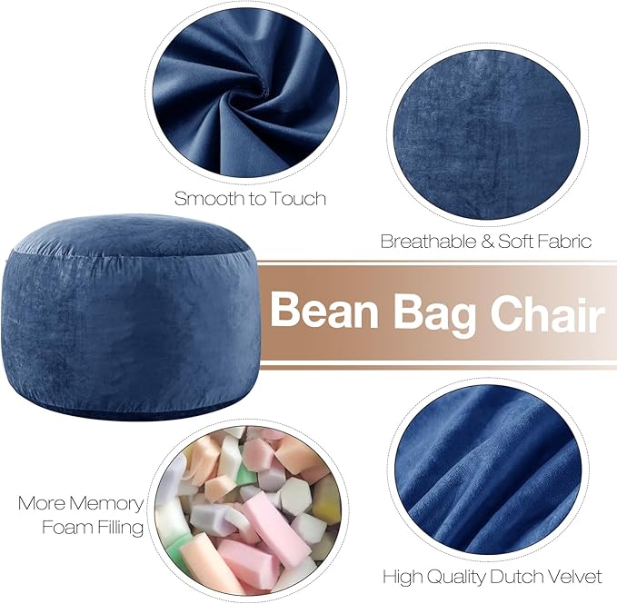 4 Ft Bean Bag Chairs for Adults/Teens - Image 2
