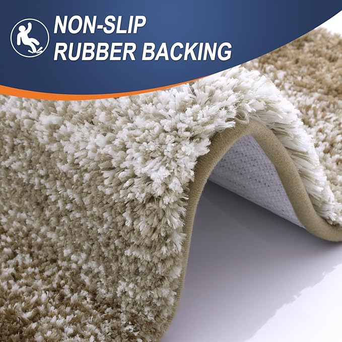 OLANLY Bathroom Runner Rugs 59x20, Extra Soft Absorbent Microfiber Bath Rugs - Image 4