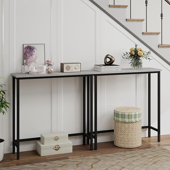 HollyHOME Narrow Console Table, 29.5" Slim Entryway Table, Sofa Stand, Hallway - Image 6