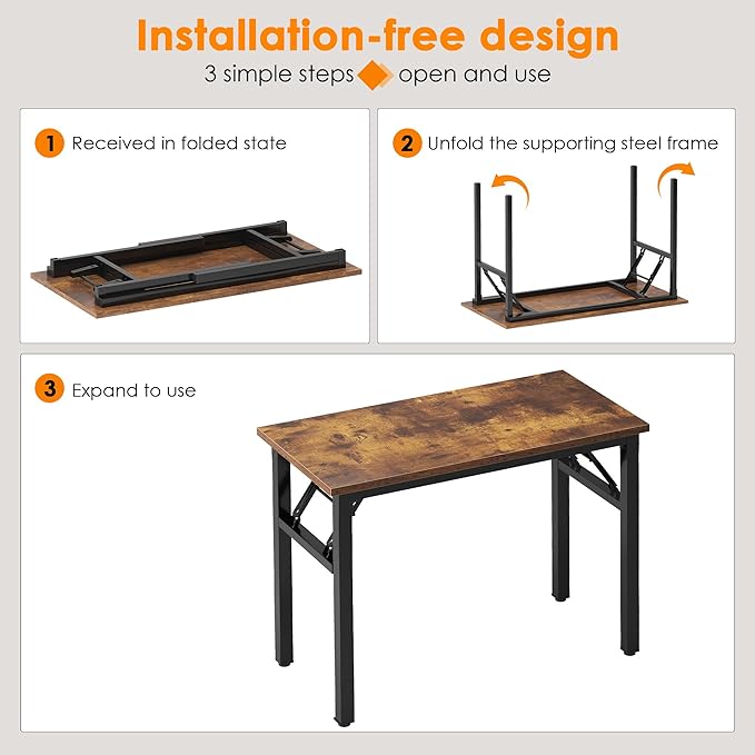 Need Computer Desk, 31.5 inches, Rustic Brown - Image 4