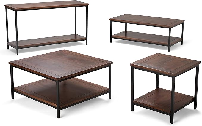 SIMPLIHOME Skyler SOLID MANGO WOOD 60 inch Wide Industrial TV Media Stand in - Image 9
