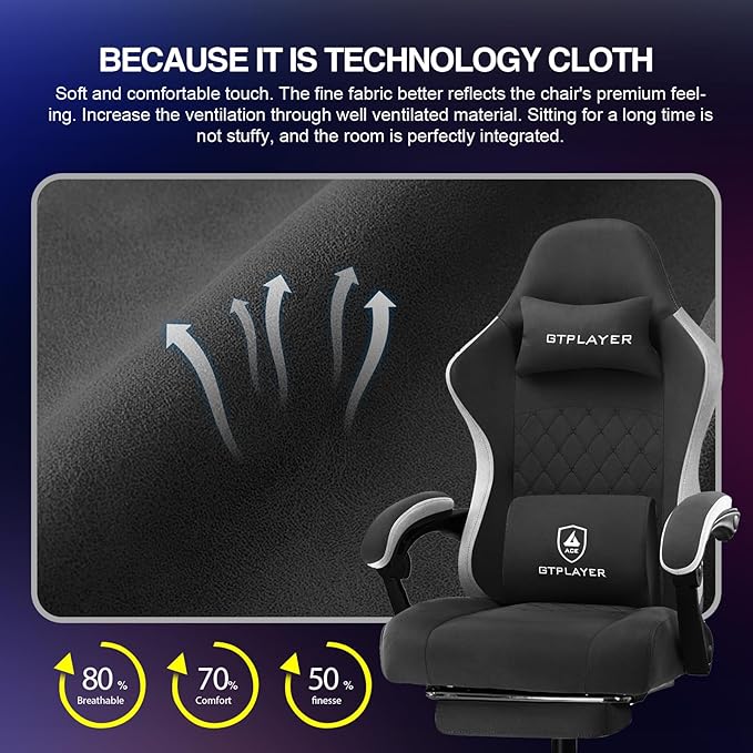 GTPLAYER Gaming Chair, Computer Office Chair - Image 6