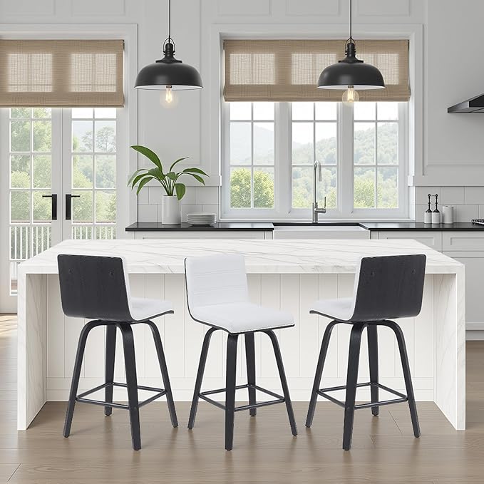 Armen Living Vienna Modern Swivel 26" Counter Height Barstool by ArmenLiving