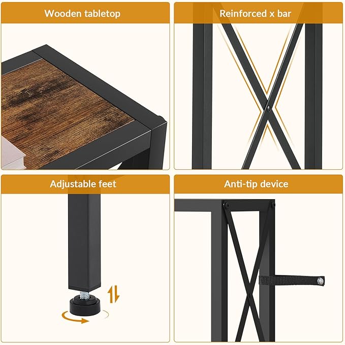 41.8" Console Table, Narrow Behind The Couch Table - Image 8