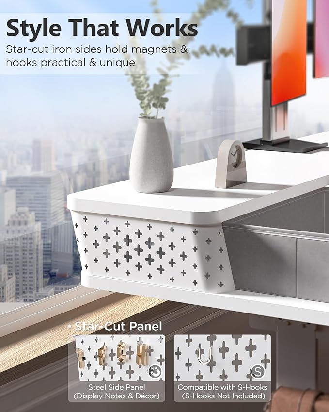 40x24 Inch Standing Desk with Double Drawers, C-Clamp Mount Compatible - Image 4