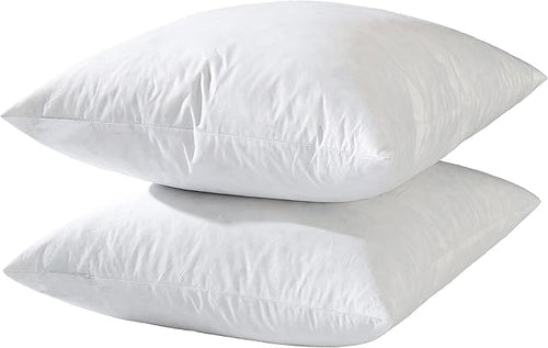 22x22 Decorative Throw Pillow Inserts-Down Feather Pillow Inserts-Square-Cotton by basic+home