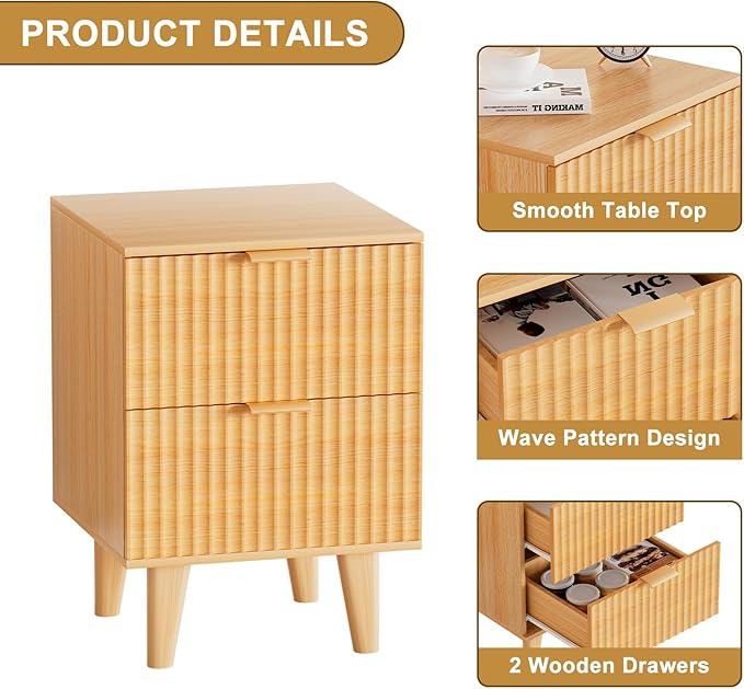Urban Deco Fluted Nightstand - Image 3
