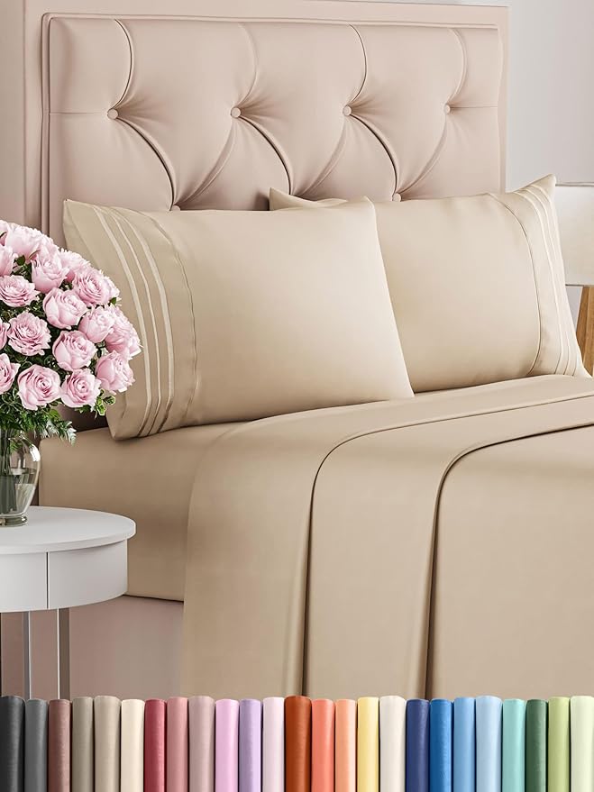 Cal King Size 4 Piece Sheet Set by CGKUnlimited