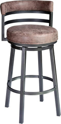 Armen Living Madrid 26" Seat Height Swivel Bandero Tobacco Faux Leather and by ArmenLiving
