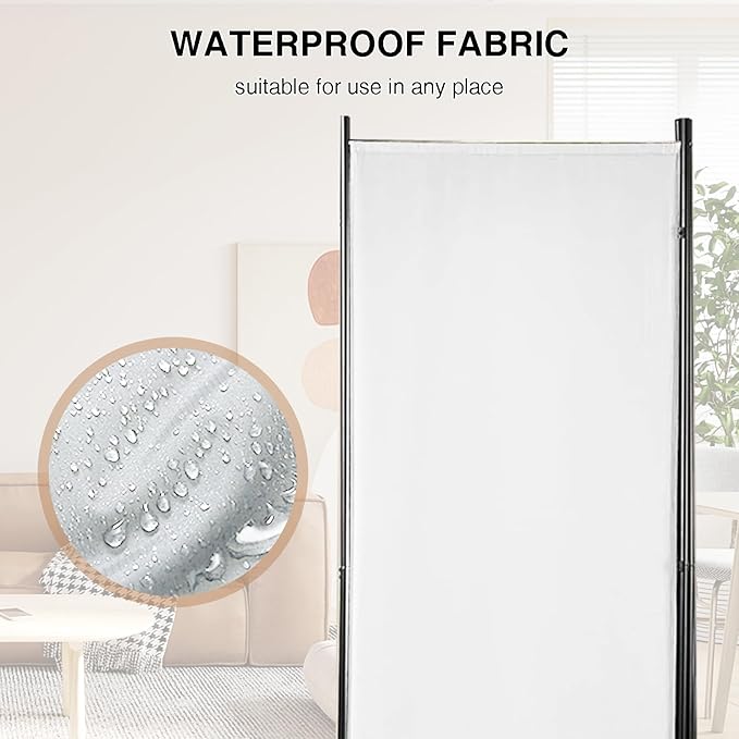 Room Divider 3-Panel Privacy Screen, Portable Screen Steel Frame - Image 6