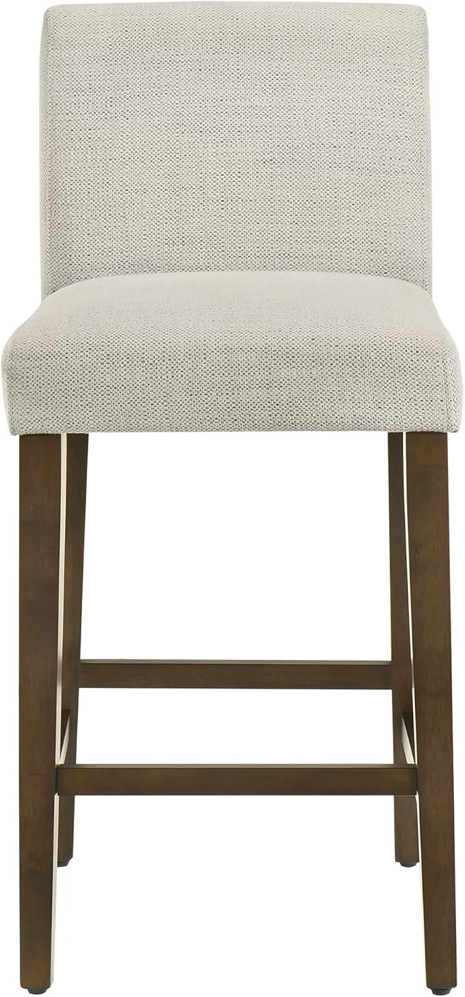 CHITA Counter Height Bar Stools Set of 3, Fabric in Ivory - Image 4