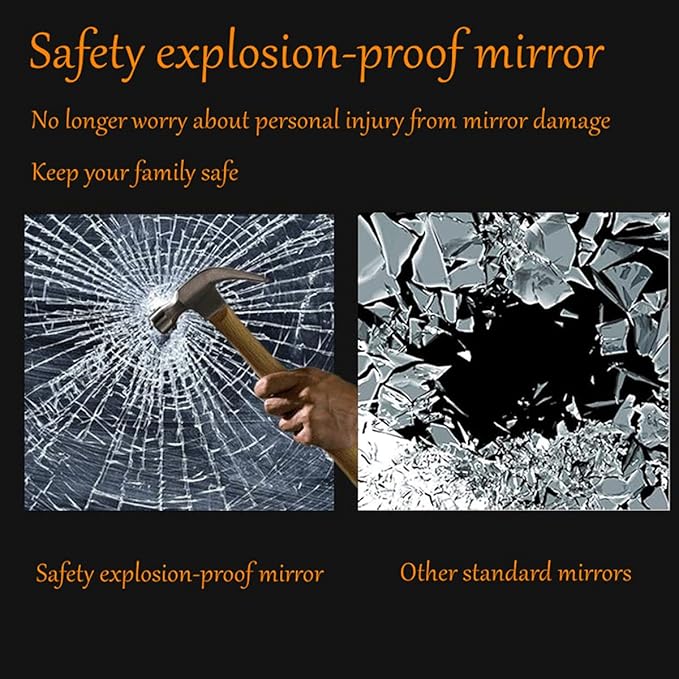 Single Beveled Edge Circle Mirror Frameless Wall Mount Bathroom Vanity Mirror - Image 5