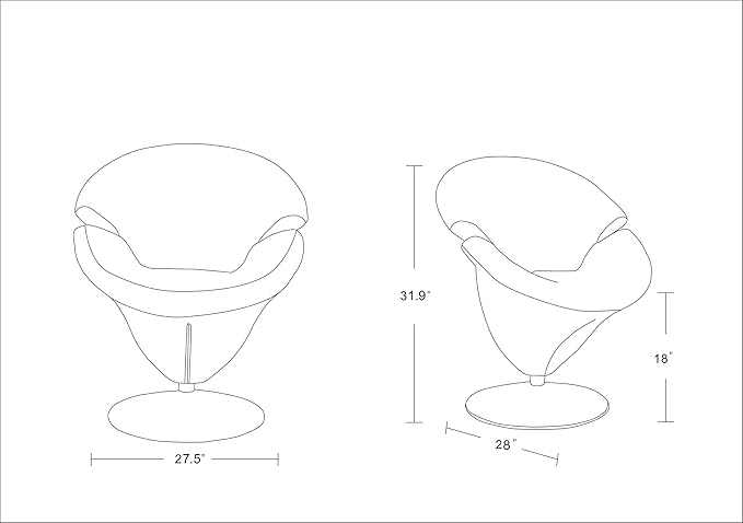 Manhattan Comfort Tulip Swivel Accent Chair - Image 5