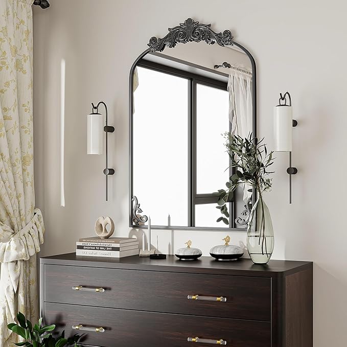 26x38 inch Vintage Arched Bathroom Mirror - Image 8