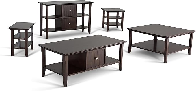 SIMPLIHOME Acadian 14-inch Wide Solid Wood Narrow End Table in Brunette Brown - Image 10