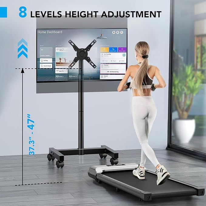 AX WABER Mobile TV Floor Stand for 13-50 inch LCD LED Flat/Curved Panel Screen - Image 5