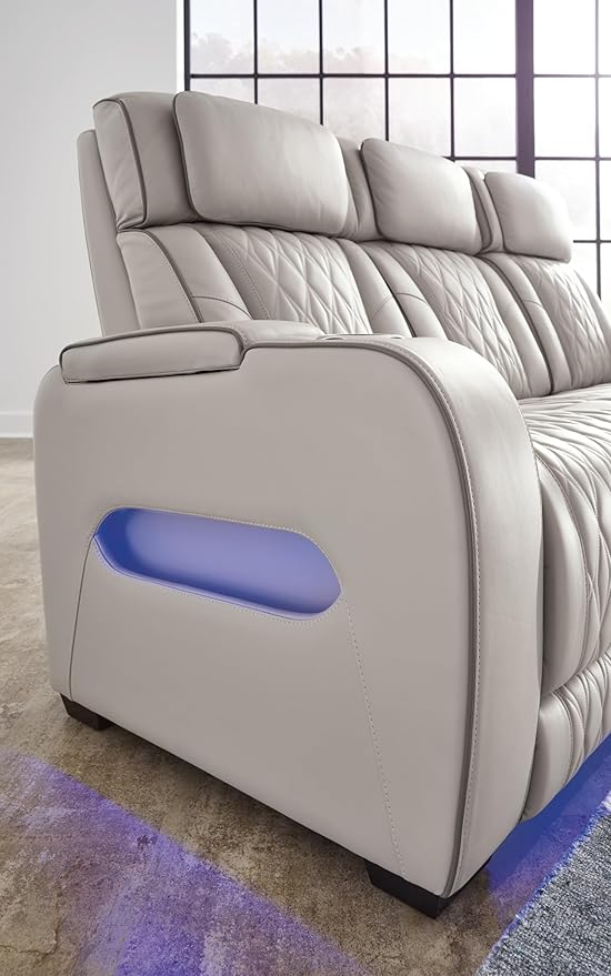 Signature Design by Ashley Boyington Contemporary Leather Match Power Reclining - Image 12
