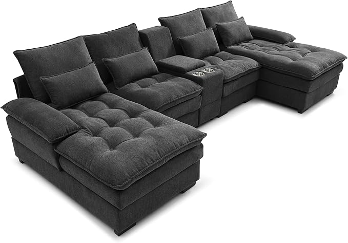 130" U-Shaped Sectional Sofa - Image 6