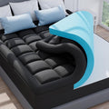 3 Inch Dual Layer Memory Foam Mattress Topper Cal King, 2 Inch Cooling Gel by Elemuse
