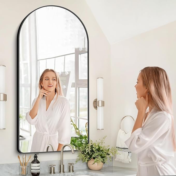 Arched Bathroom Mirror, Wall Mounted Mirror, Living Room, Vertically Hanging - Image 8