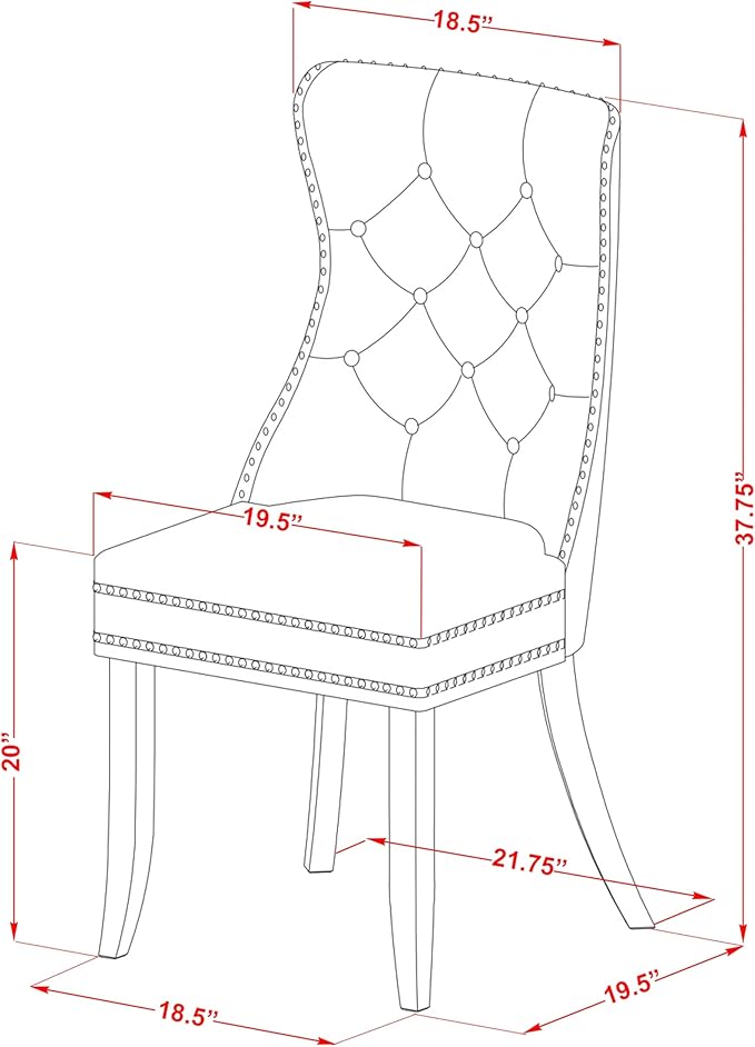 East West Furniture LGDA9-LWH-29 9 Piece Dining Table Set Includes a Rectangle - Image 13
