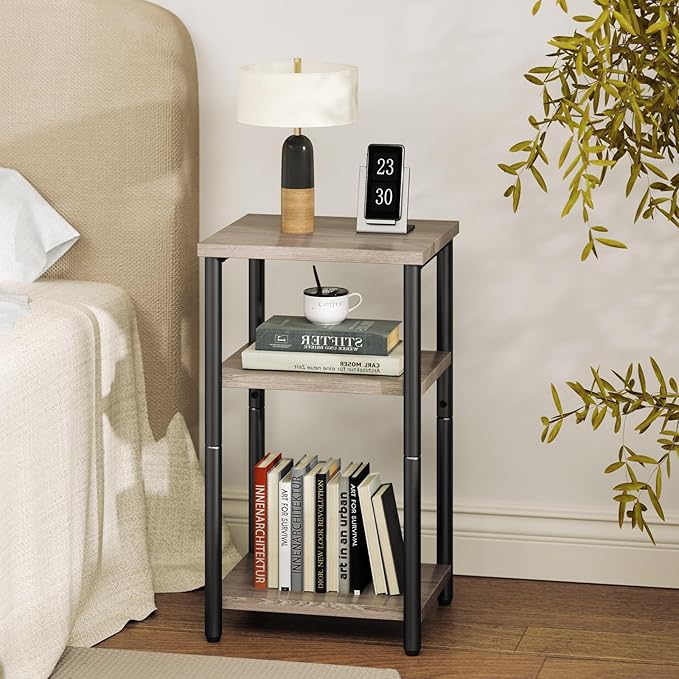DUMOS End Table, 3 Tier Side Sofa Tables - Image 7