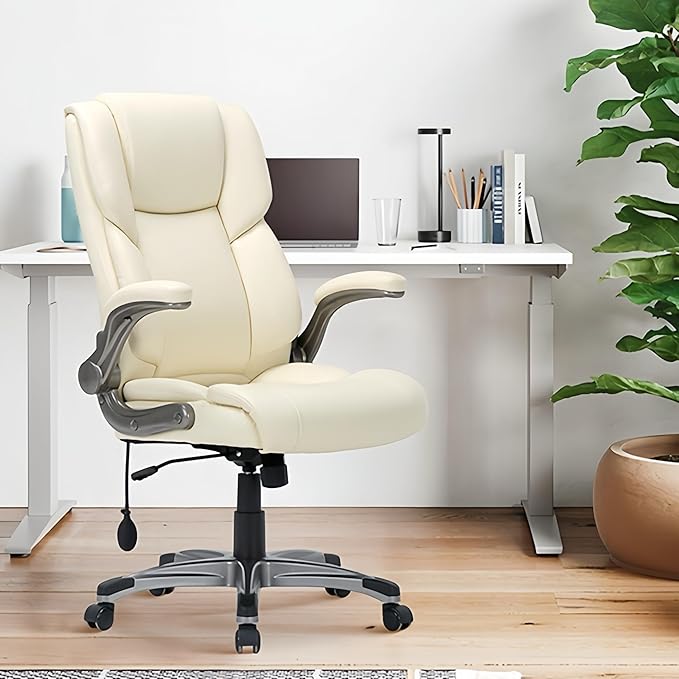 COLAMY High Back Executive Office Chair- Ergonomic Home Computer Desk Leather - Image 2