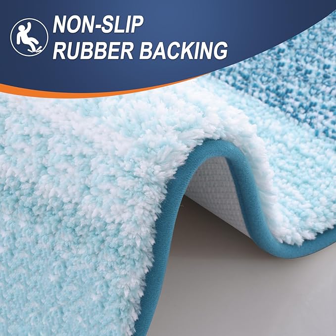 OLANLY Bathroom Runner Rugs 59x20, Extra Soft Absorbent Microfiber Bath Rugs - Image 4