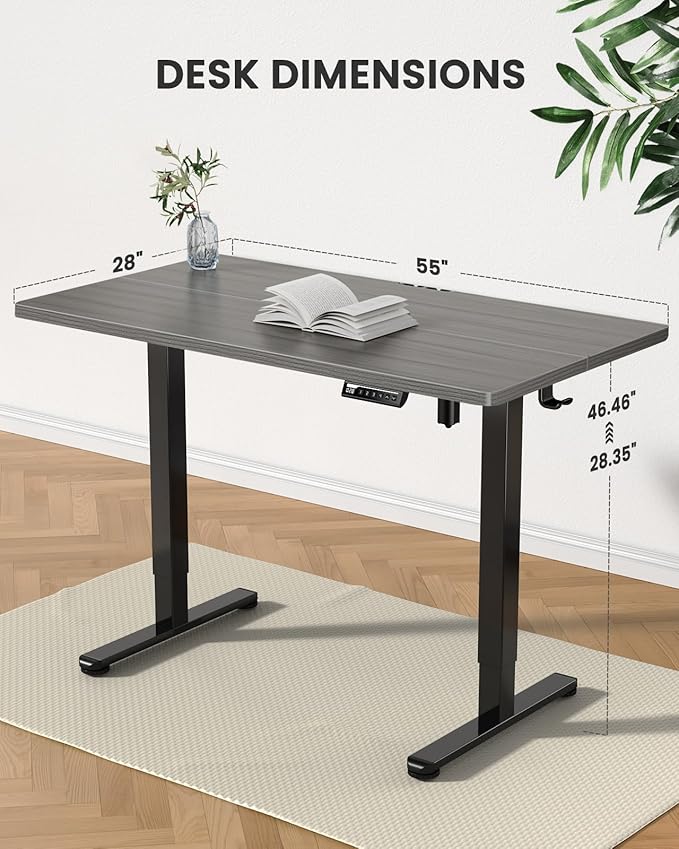 ErGear Height Adjustable Electric Standing Desk, 55 x 28 Inches Sit Stand up - Image 3