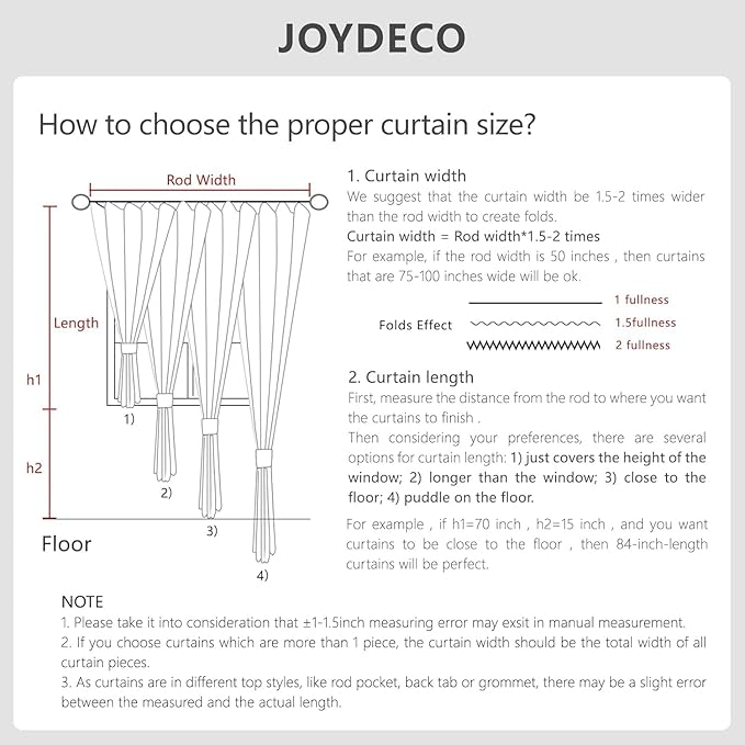 Joydeco Blackout Curtains for Bedroom - Image 7
