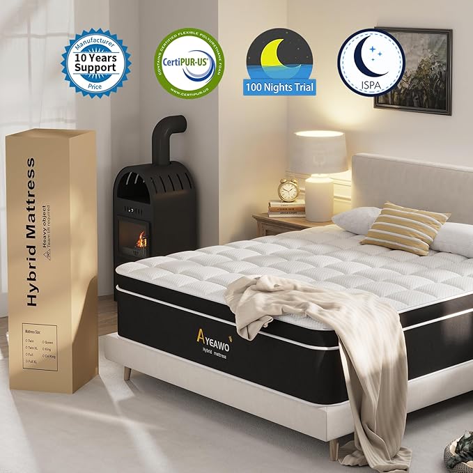 Queen Mattress, 10 Inch Hybrid Queen Bed Mattress - Image 7