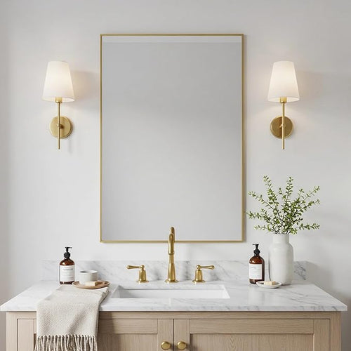 24x36 Inch Gold Bathroom Mirror by LEDLUX