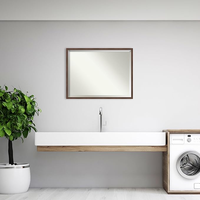 Amanti Art Brown Bathroom Mirror - Image 6