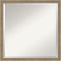 Amanti Art Brown Wall Mirror 22x22 Florence Light Brown Square Bathroom Mirror by AmantiArt