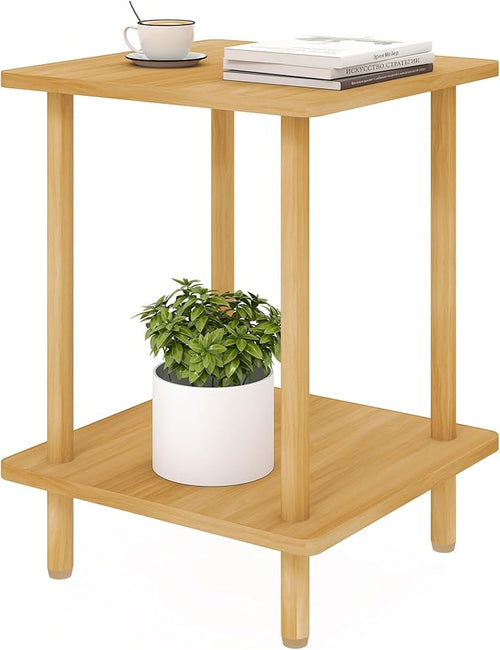 2-Tier End Table, Minimalist Modern by Funecy