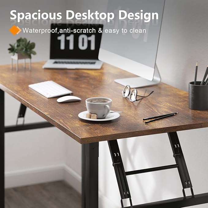 Need Folding Desk for Home Office 39-3/8 inch Length Modern Folding Table - Image 7