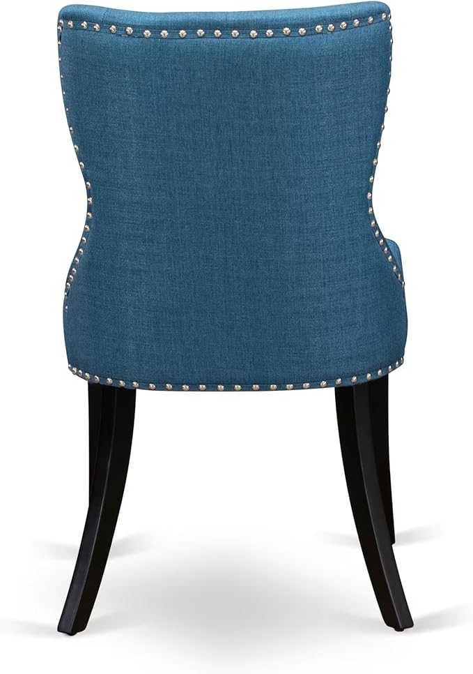 NKSI9-SBB-21-9-Piece Kitchen Table Set Consists of a Dinner Table and 8 Blue - Image 13