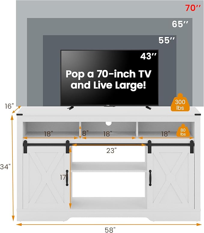 RoyalCraft Farmhouse Fireplace TV Stand - Image 7