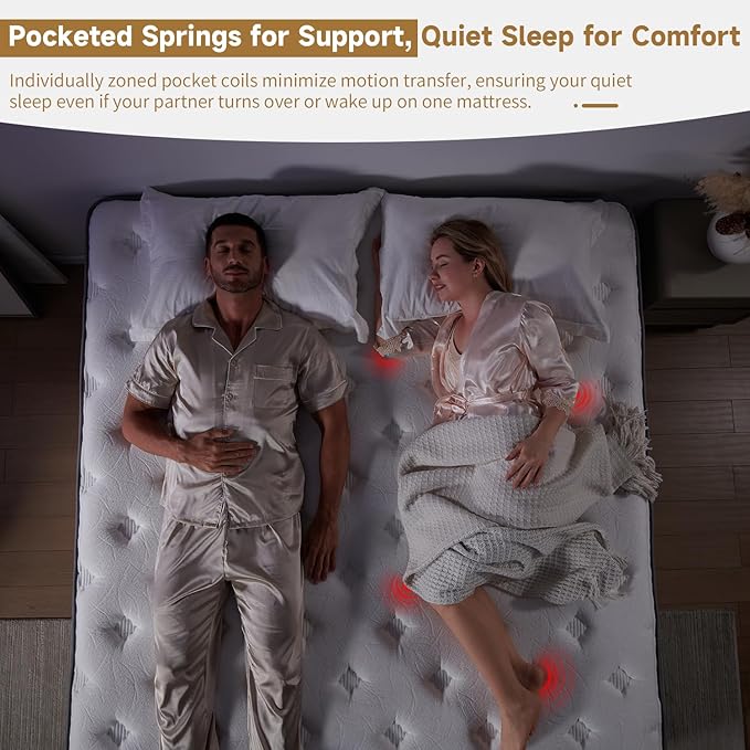 Queen Size Mattress 12 Inch, Hybrid Memory Foam Mattress - Image 7