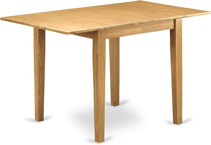 East West Furniture NDAN5-OAK-W 5 Piece Dining Table Set - Image 3