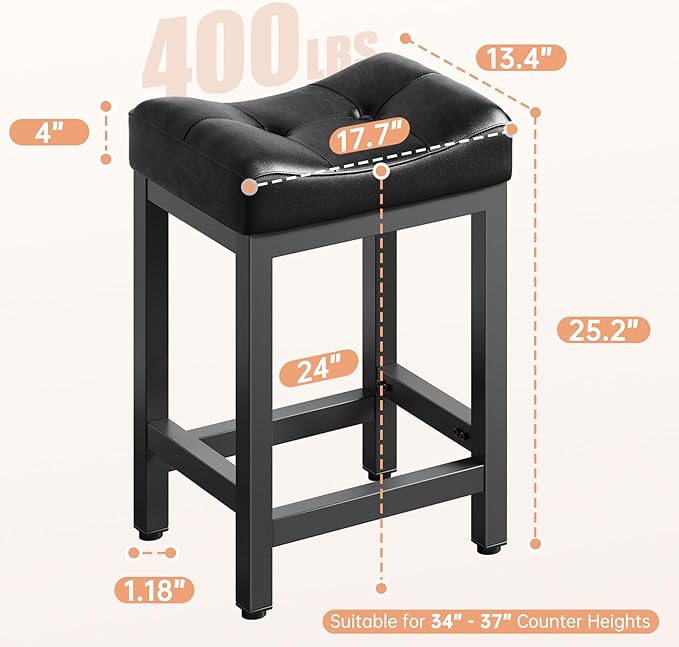 Dripex Modern Backless Bar Stools - Image 3