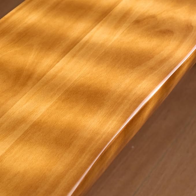 Solid Wood Top Bench with Metal Legs Durable Long Bench - Image 8