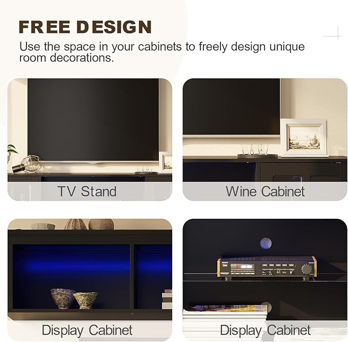 4-Piece Wall Unit TV Stand - Image 7